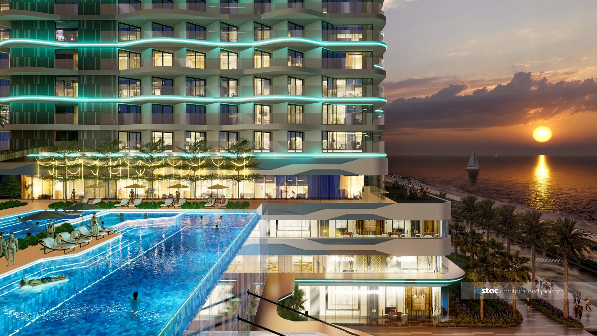phối cảnh hồ bơi và tiện ích dự án